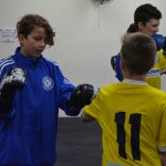 kids soccer team training